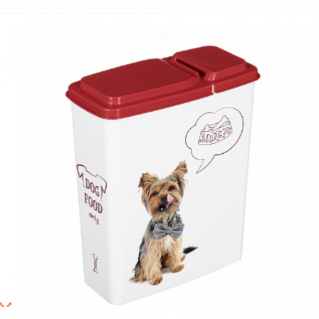 Контейнер для корма с декором LUCKY PET 2,3л Собаки (бордовый)