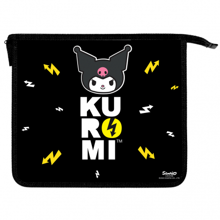 Папка для тетрадей Kuromi, пластиковая, формат А5, на молнии