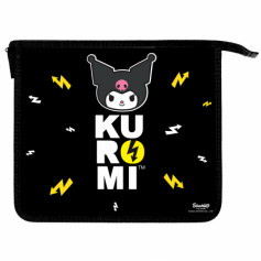 Папка для тетрадей Kuromi, пластиковая, формат А5, на молнии