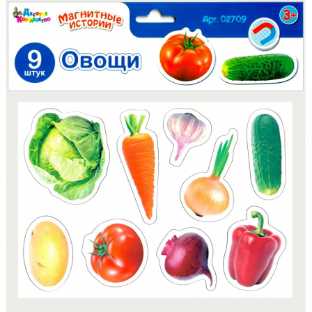 Магниты "Овощи". Серия Магнитные истории, 4х20шт (80шт)