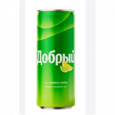Вода газ. Добрый лимон/лайм ж/б 0,33л (24824)
