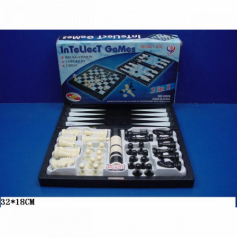 Шашки,шахматы,нарды 3в1 Intellect Games