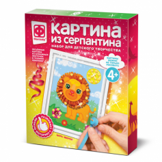 Картина из серпантина Царь зверей