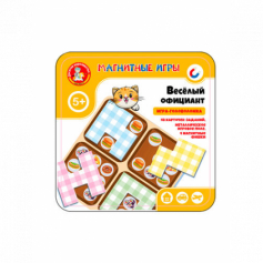 Игра магнитная в жестяной коробочке "Веселый официант" (головоломка)