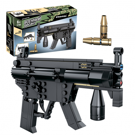 Конструктор Bondibon, Военный Десант, Автомат, 160 дет., BOX