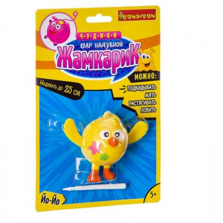 Чудики Bondibon Шар надувной "Жамкарик" цыпленок,Blister card 15,2х5х22,9см