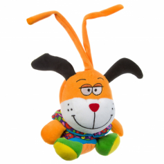 Игр. разв. мяг., погремушка 15 см., СОБАКА, Bondibon, CRD 19х15 см.