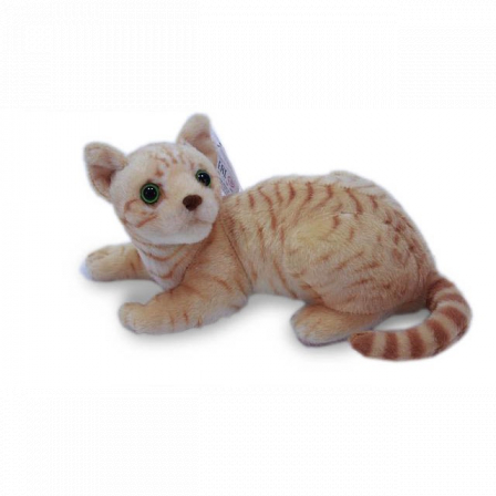 Mягкая игрушка Кошка РЫЖАЯ лежит -1цв.(60/1)