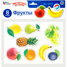 Магниты "Фрукты". Серия Магнитные истории 4х20шт (80шт)