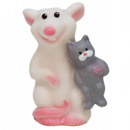 Игрушка пластмас. Крысенок с игрушкой Весна Фигурка из ПВХ