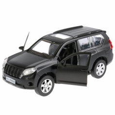 Машина мет. TOYOTA PRADO мат.черная,Технопарк в кор.