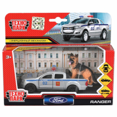 Машина металл FORD ranger, 12 см, дв., баг., инер.+фигур. 4,5см, в ассор. Технопарк в кор.