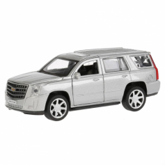 Машина металл Cadillac Escalade Серебр. 12см открыв. двери, инерц.Технопарк.