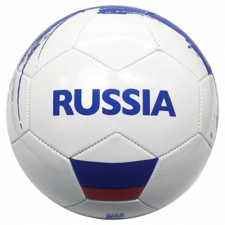 Мяч футбольный Россия, ПВХ 1 слой, 5 р., камера рез., маш.обр. SC-1PVC300-RUS