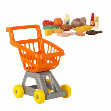 Тележка для супермаркета с продуктами