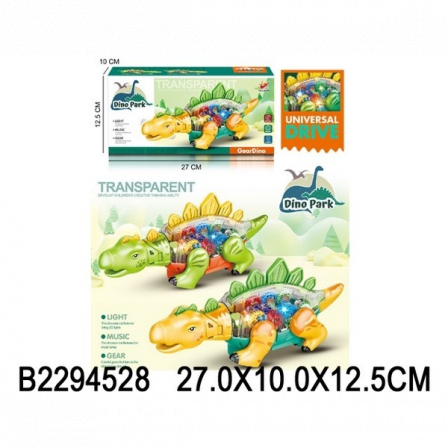 Динозавр на бат., световые и звуковые эффекты, в/к 27*10*12,5 см