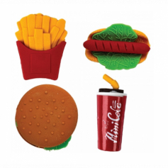 Ластик (синтетический каучук) "Fastfood" 41*20*20.35*35*12 мм в дисплее