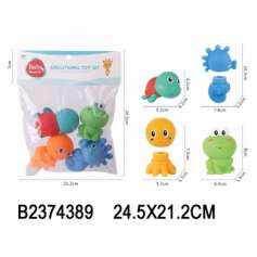 Игрушки для купания "Животные" в/п 24,5*21,2 см