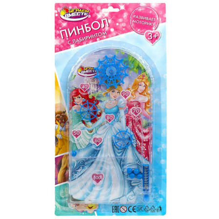Настольная игра пинбол принцессы блист.36,3*17*3см ИГРАЕМ ВМЕСТЕ в кор.2*96шт