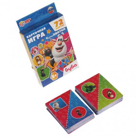 Игра Буба. Суперхватка. Карточная игра. Коробка с европодвесом. карточки 72 шт Умные игры