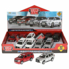 Машина металл CHEVROLET TAHOE/LEXUS LX570 12 см,двери,багаж,инер,ассорт. Технопарк
