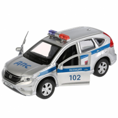 Машина металл "HONDA CR-V ПОЛИЦИЯ", длина 12см, открыв. двери, инерц, в кор. Технопарк.