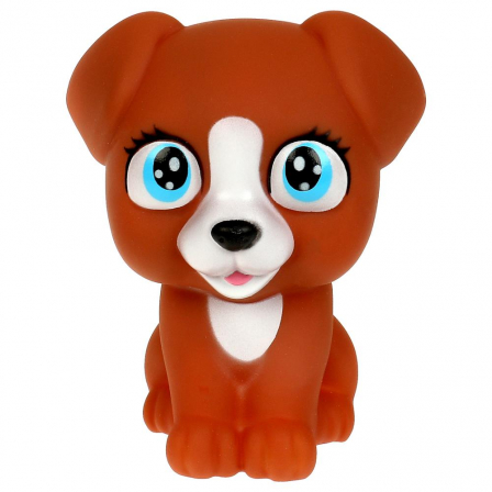 Игрушка для ванны собачка коричневая 10 см, 1 шт. в сетке КАПИТОШКА в кор.2*240шт