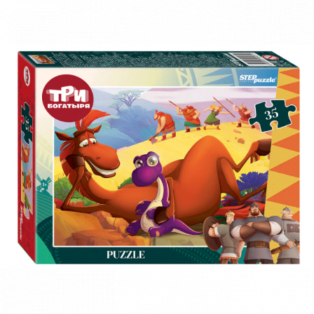 Мозаика "puzzle" 35 "Три богатыря и Пуп Земли" (Мельница)