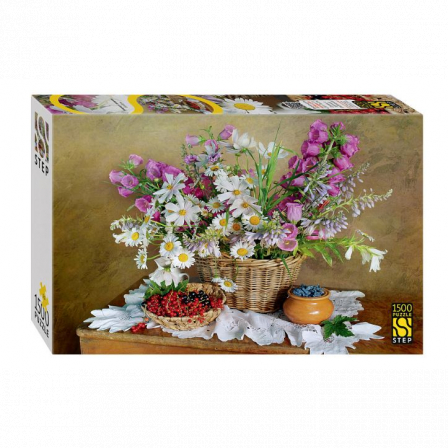 Мозаика "puzzle" 1500 "Натюрморт с ромашками"