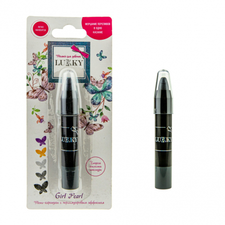 Lukky Girl Pearl тени карандаш c перламутровым эффектом, цвт графит, 3, 5 гр, блистер