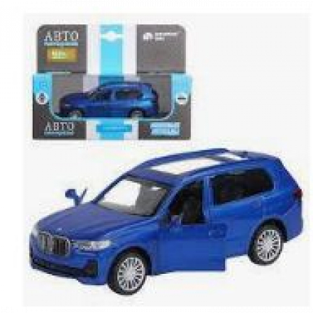 Машинка металл.ТМ "Автопанорама" 1:44, BMW X7, синий, откр. двери, инерция, в/к 17,5*12,5*6,5