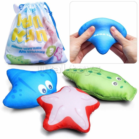 Игрушки для ванной в мешочке 3 шт (24 шт) МТ03303