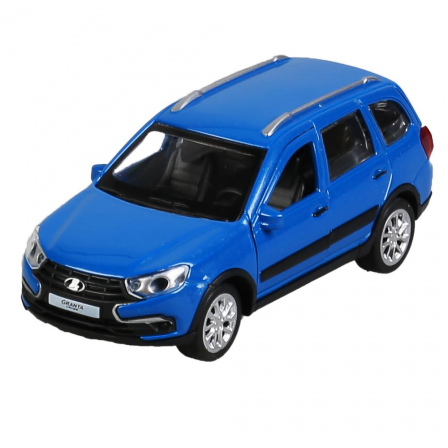 Машина металл "lada granta cross 2019" 12см, откр.двери, инерц., синий в кор. Технопарк в кор.2*36шт