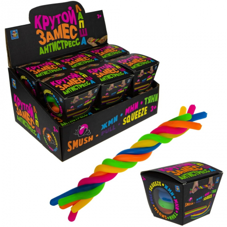 1toy Крутой замес, лапша тянущаяся, цветная коробка, 12 шт.в д\б