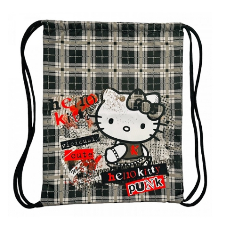 Мешок для обуви Hello Kitty, 1 отделение, 350*430 мм, полиэстер, петля для подвеса, карман