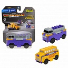 Transcar 2в1: Даблдэккер – Школьный автобус, 8 см, блистер 1toy