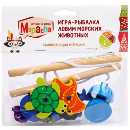 Игра-рыбалка "Ловим морских животных": 10 дет., 2 магнит. Удочки