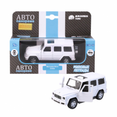 ТМ "Автопанорама"  Машинка металл. 1:42 Mercedes-Benz G350d, белый, инерция, откр. двери, 
 в/к 17,5