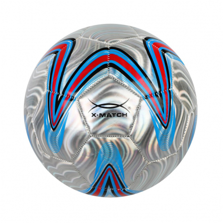 Мяч футбольный X-Match, 1 слой PVC, металлик