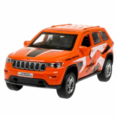 Машина металл "jeep grand cherokee спорт" 12см, инерц., оранжевый  Технопарк