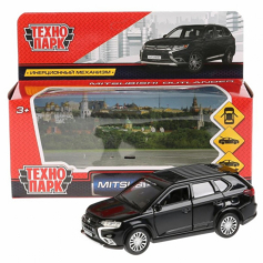 Машина металл "MITSUBISHI OUTLANDER" 12см, открыв. двери, инерц, черный в кор Технопарк