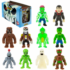 1toy MONSTER FLEX MINI тянущаяся фигурка 7см, 10 видов в ассортименте, блистер 14х10,5см, 10 шт в д/