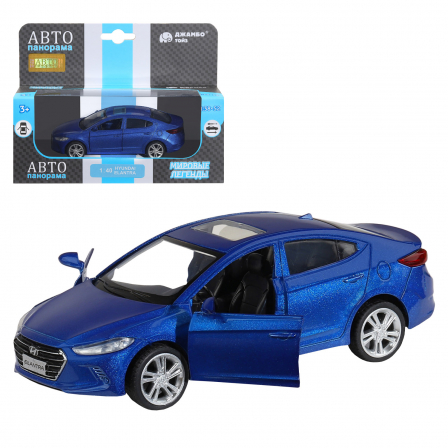 Машинка металлическая 1:40 HYUNDAI ELANTRA, синий, откр. двери, инерция, 17,5*12,5