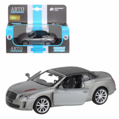 Машинка металл.ТМ "Автопанорама" 1:43 Bentley  Supersport ISR серый, откр. двери, инерция, в/