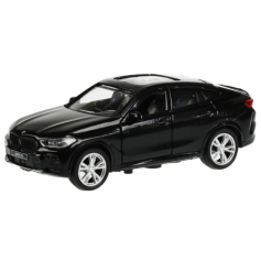 Машина металл BMW X6 длина 12 см, двери, багаж, инер, черный, кор. Технопарк в кор.2*36шт