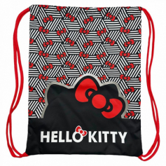 Мешок для обуви Hello Kitty, 1 отделение, 350*430 мм, полиэстер, петля для подвеса, карман с м