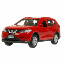 Машина металл NISSAN X-TRAIL 12 см двери, багаж, инерц, красный. кор. Технопарк в кор.2*36шт