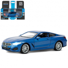 ТМ "Автопанорама" Машинка металл. 1:35 BMW M850i Coupe, синий, откр. двери, свет, звук, инерция в/к