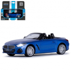 ТМ "Автопанорама" Машинка металлическая 1:30 BMW Z4 M40i, синий, свет, звук,откр. двери, инерция, в/