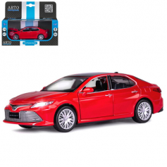 Машинка металлическая 1:34 Toyota Camry, красный, свет, звук, откр. двери, капот и